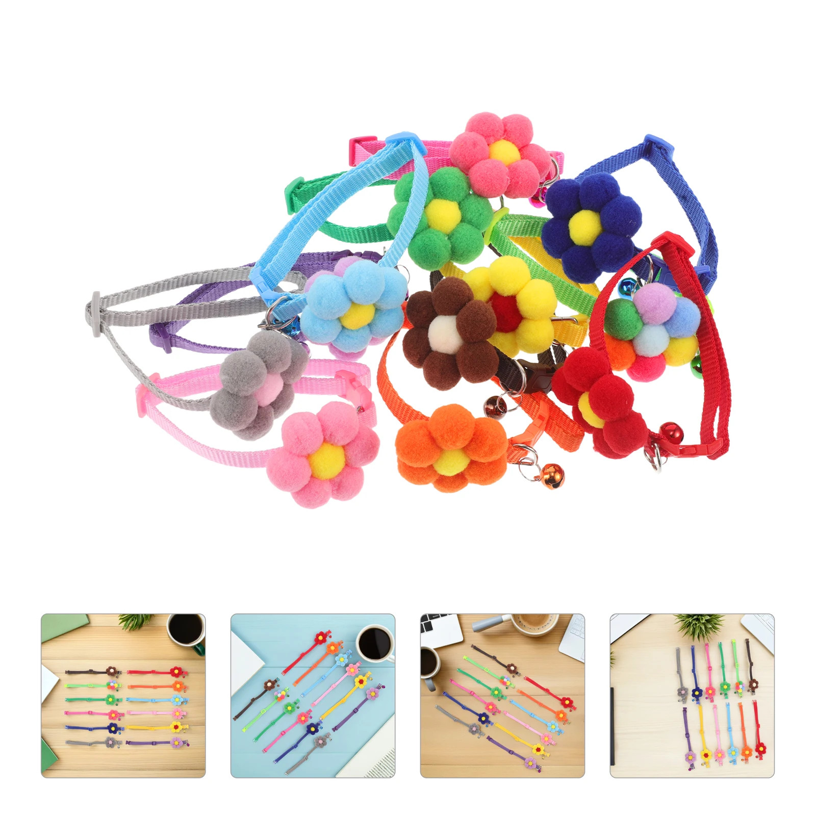 

12 Pcs Pet Neck Collar Decorative Dog Puppy Cat Party Plastic Collars for Medium Dogs Cute Kitten