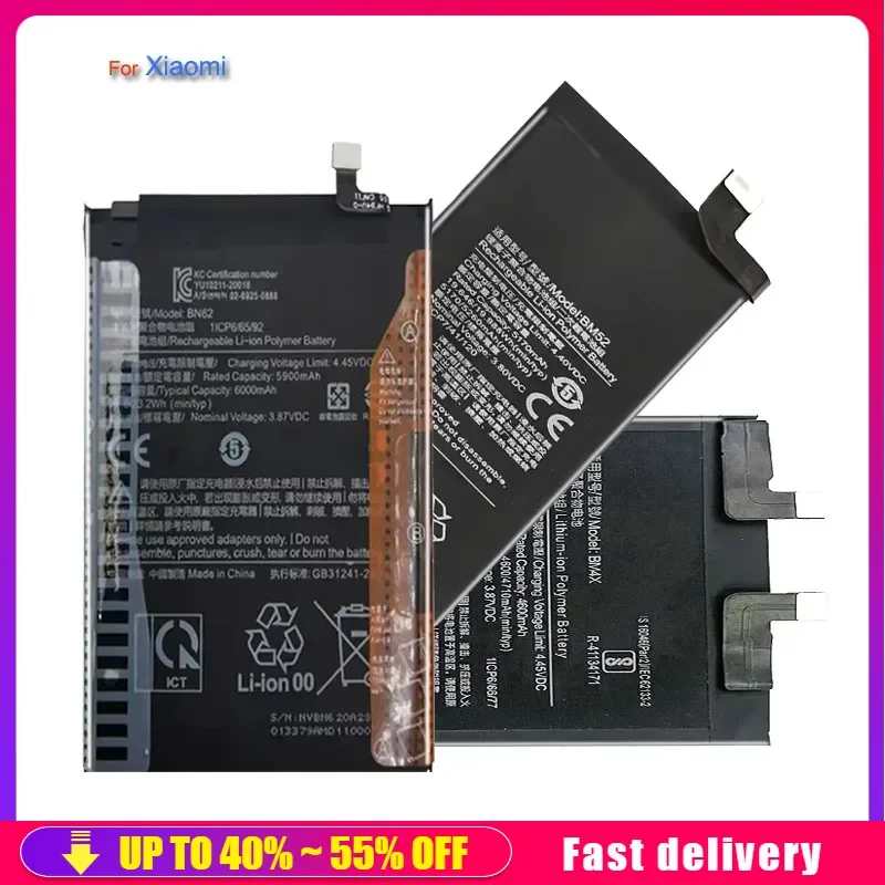 BN62 Battery For Xiaomi POCO M3 /For Redmi Note 9 4G / For Redmi 9T 4G， High Quality Phone Batteies