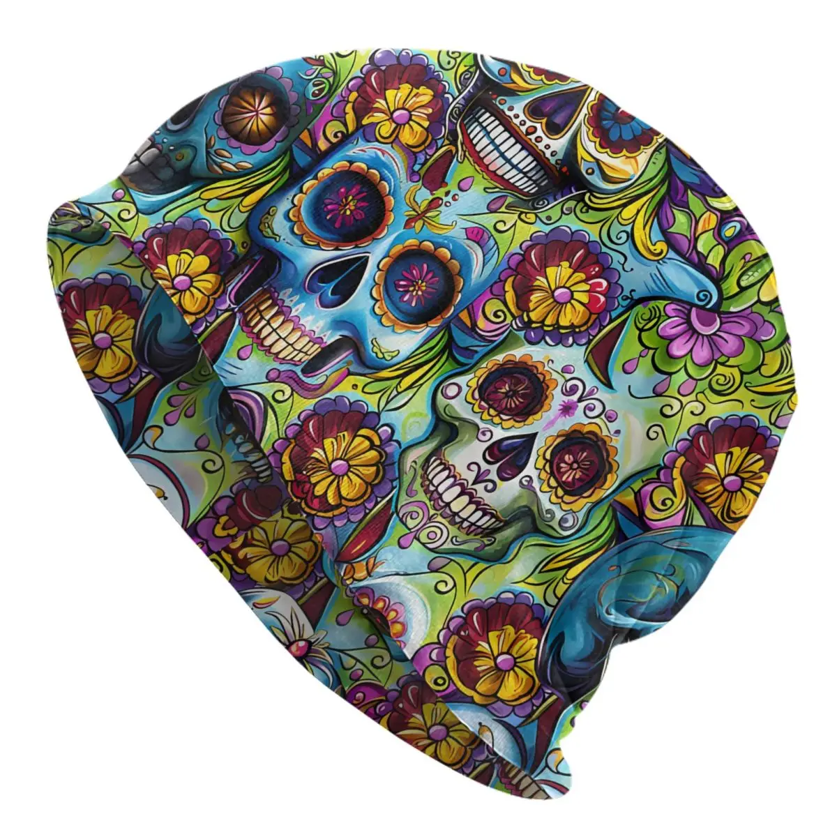 Mexican Day Of The Dead Beanies Caps Hat Fashion Bonnet Hats Men