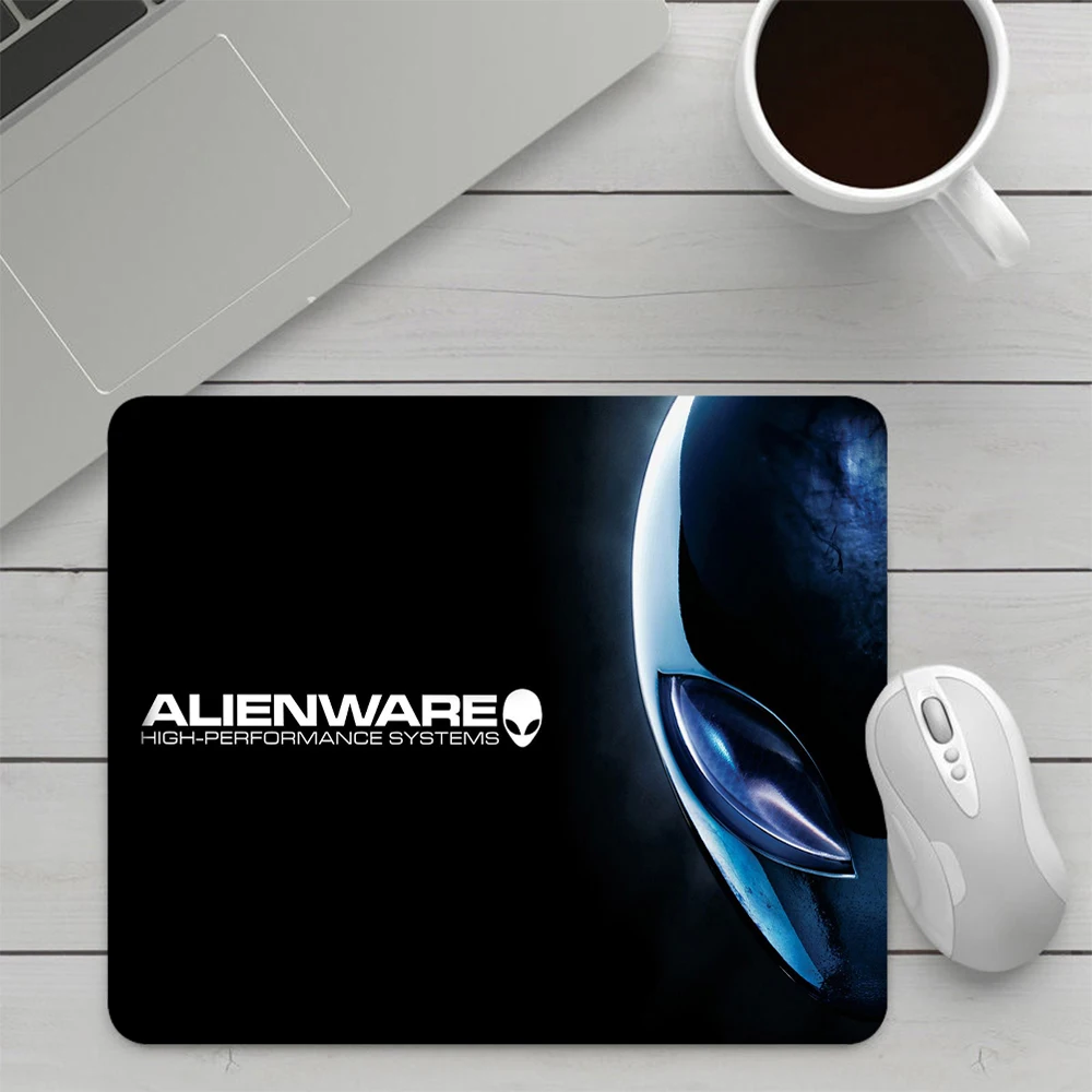 Dell Alienware Small Gaming Mouse Pad Computer Mousepad PC Gamer Mouse Mat Laptop Office Mausepad Silicone Keyboard Mat Desk Pad