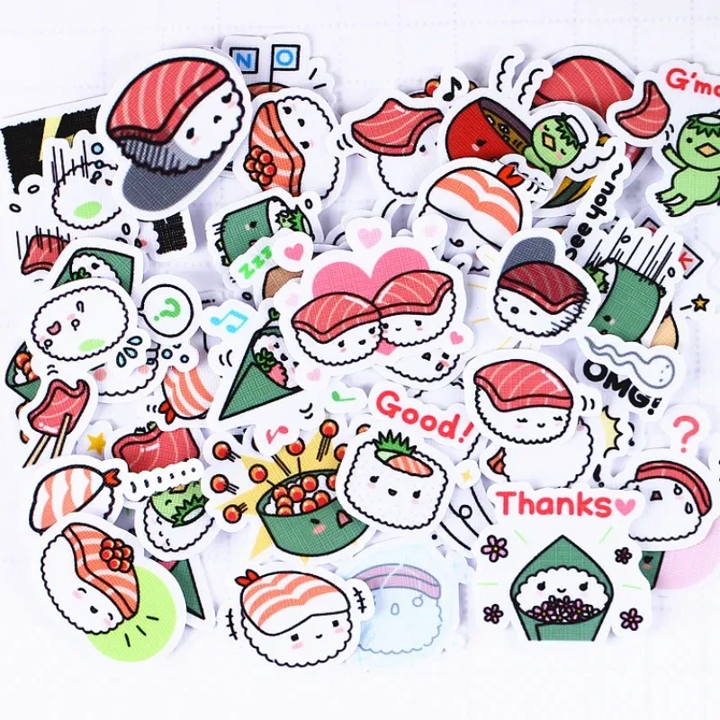 40 teile/paket Kreative Kawaii Selbstgemachte Japanische Nette Sushi Aufkleber Scrapbooking Aufkleber/DIY Handwerk Fotoalben
