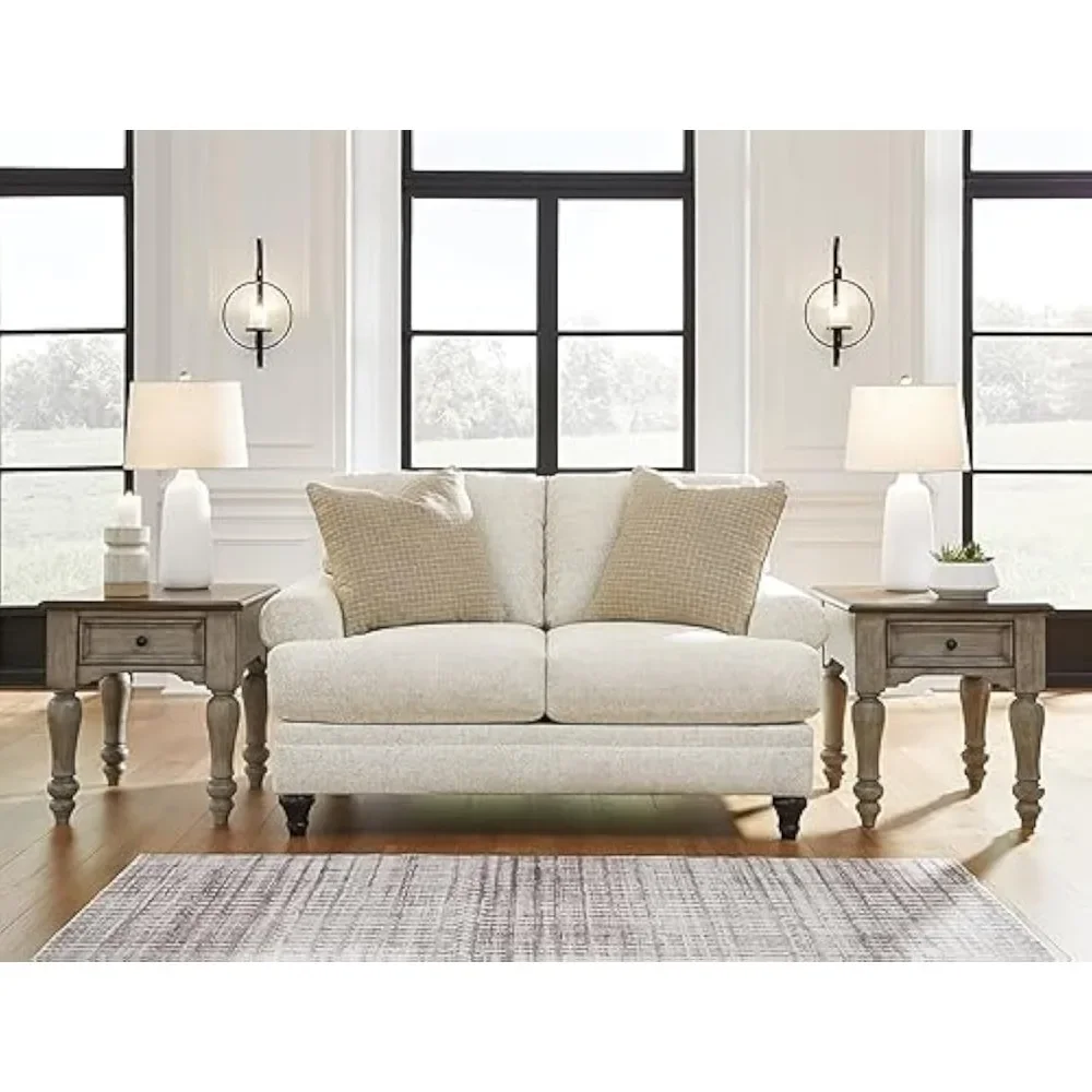 

Valerani Classic Beige Loveseat for Elegant Living Room - Comfort & Style