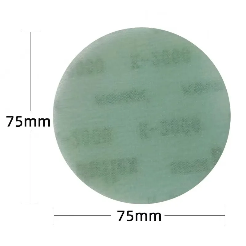 50 Pcs of KOVAX 3 Inch Soft Sandpaper 75mm Round Self-adhesive Flocking Dry Sanding Paper Car Paint Finish Polishing