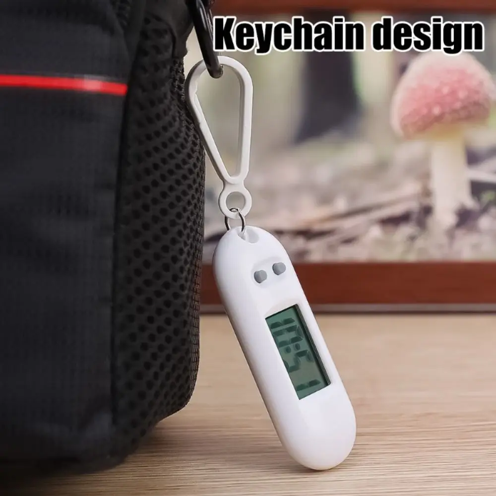 Hanging Keychain Digital Electronic Clock Backpack Multifunctional Electronic Oval Watch Mini Hourly Watch Student