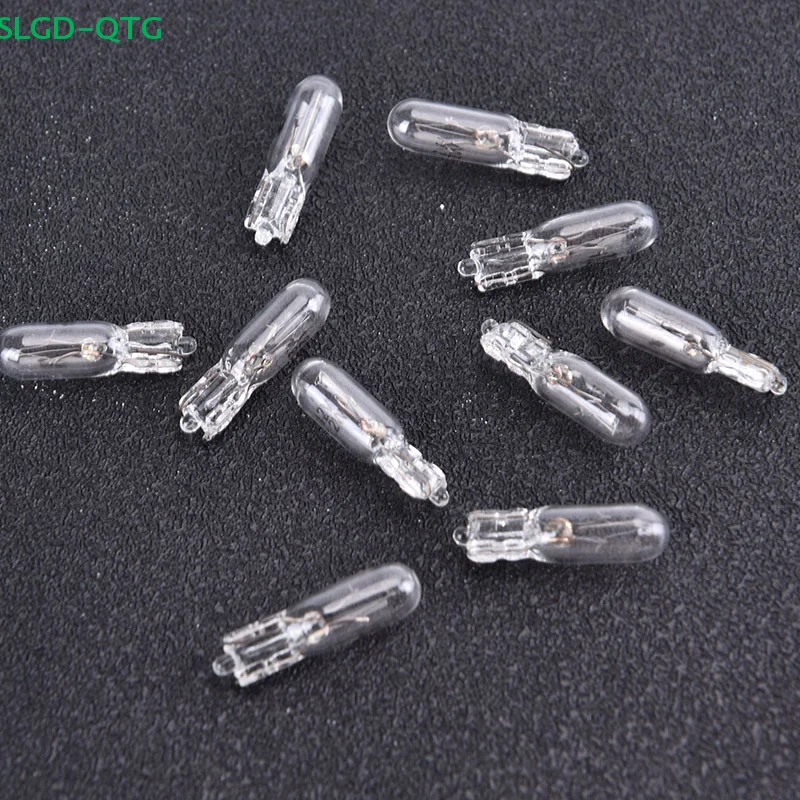 

(SLGD-QTG) 10 шт. 12В 1.2Вт Стеклянные лампы T5 для приборной панели и стоп-сигналов 19*5мм