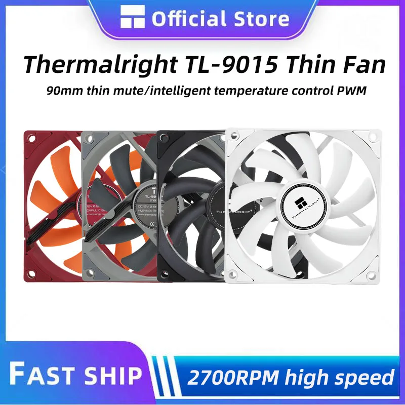 

Thermalright 9cm fan TL-9015 thin 4pin desktop computer cpu chassis cooling pwm temperature control ultra-quiet