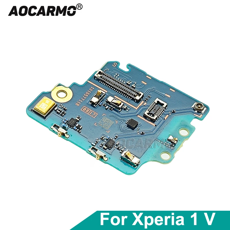 Aocarmo For Sony Xperia 1 V XQ-DQ72 DQ44 SO-51D X1V SIM Card Reader Bottom Microphone Antenna Connector Board Repair Part