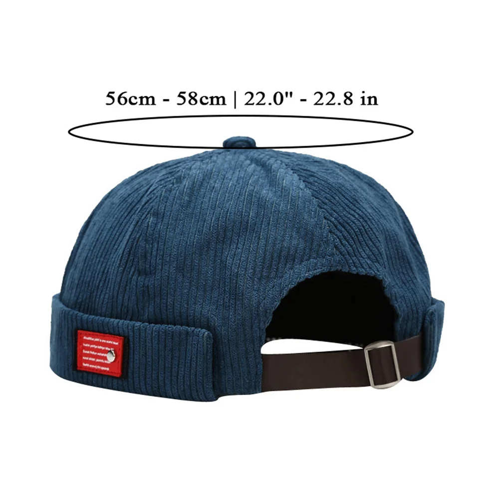 New Corduroy Landlord Caps For Men Beanie Hats Personalized Label Street Trend Hip-hop Harajuku Winter Hats Docker Cap Wholesale