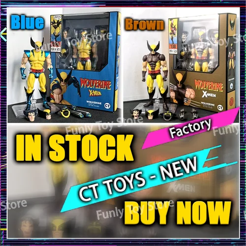 재고 Ct 장난감 울버린 Mafex 096 피규어, 만화 버전 X-Men 애니메이션 액션 피규어, 피규어 모델, 맞춤형 선물 장난감, 138 다크 브라운 