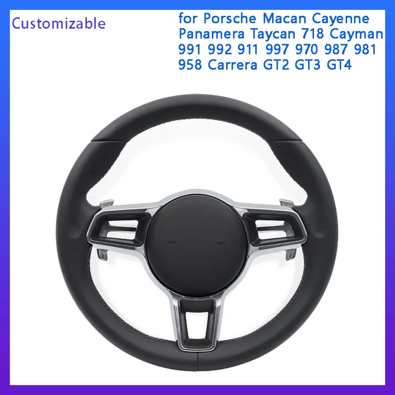 Upgrade Steering Wheel for Porsche Macan Cayenne Panamera Taycan 718 Cayman 991 992 911 997 970 987 981 958 Carrera GT2 GT3 GT4