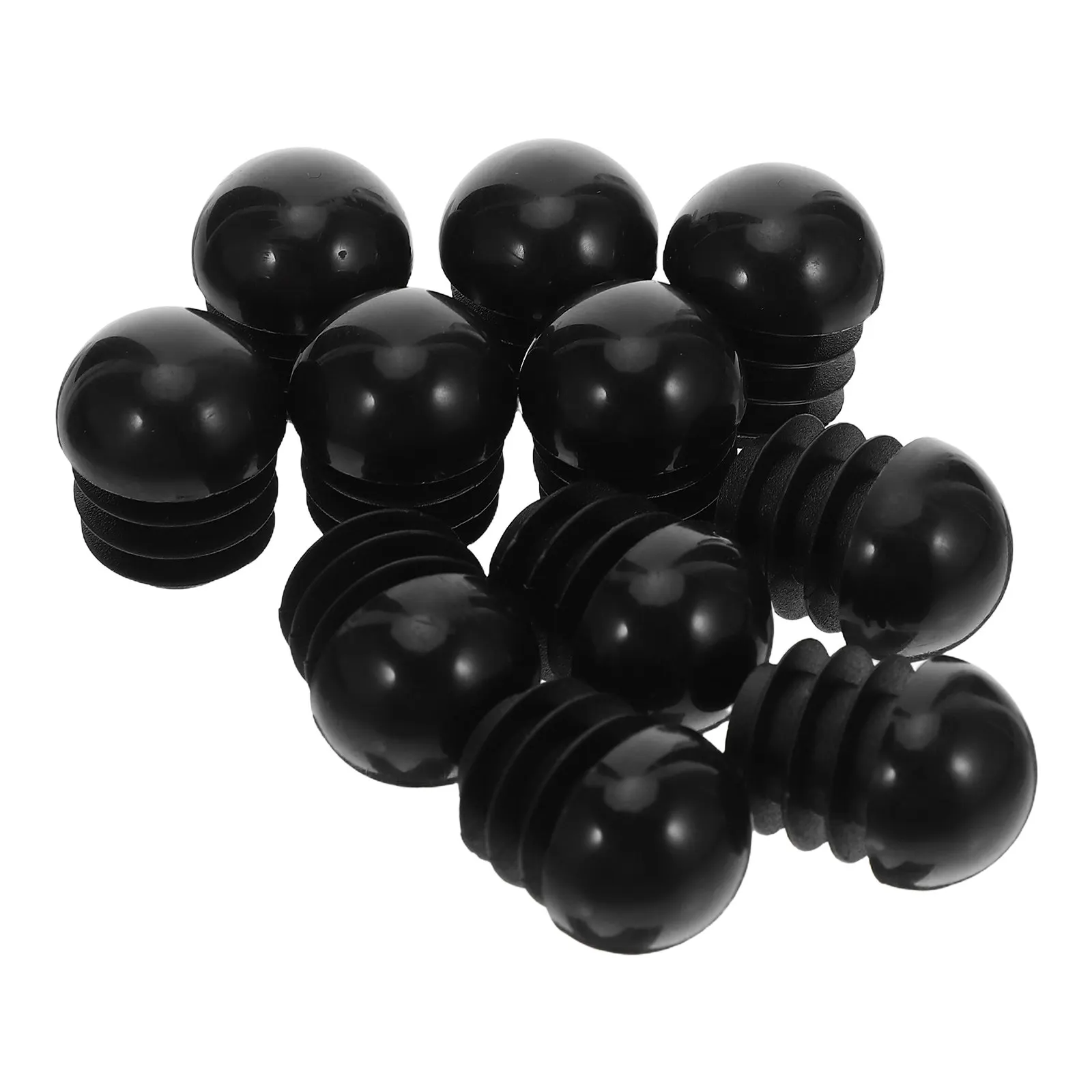 24Pcs 16Mm Round Plastic End Caps Black Tube Plugs for Chair Leg Protectors Table Glide Covers Furniture Tubing Sealing - view 6