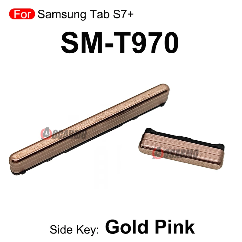 Black Silver Gold Side Button Key Power Volume Buttons Replacement Parts For Samsung Galaxy Tab  S7+ s7Plus SM- T970