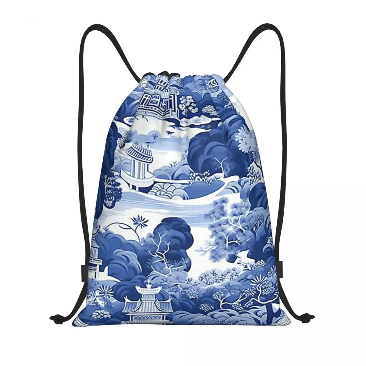 

Chinoiserie Pattern Backpacks Multi-function Drawstring Bags Sports Bag Book Bags for Man Woman Students