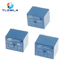 5Pcs Relays SRD-03VDC-SL-A SRD-05VDC-SL-A SRD-06VDC-SL-A SRD-09VDC-SL-A SRD-12VDC-SL-A 3V 5V 6V 9V 12V 24V 48V 10A 250VAC 4PIN