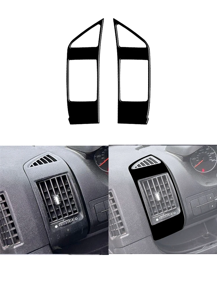 Nuevas pegatinas ABS negras brillantes para Dodge RAM Promaster 2014-2021 Fiat Ducato 2007-2021 accesorios interiores de coche