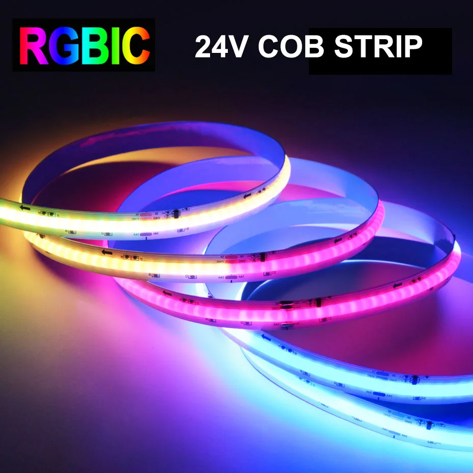 

Гибкая светодиодная лента Dreamcolor RGBIC, RGB-лента для украшения комнаты, 24 В, 720 светодиодов/м, 2 м, 5 м