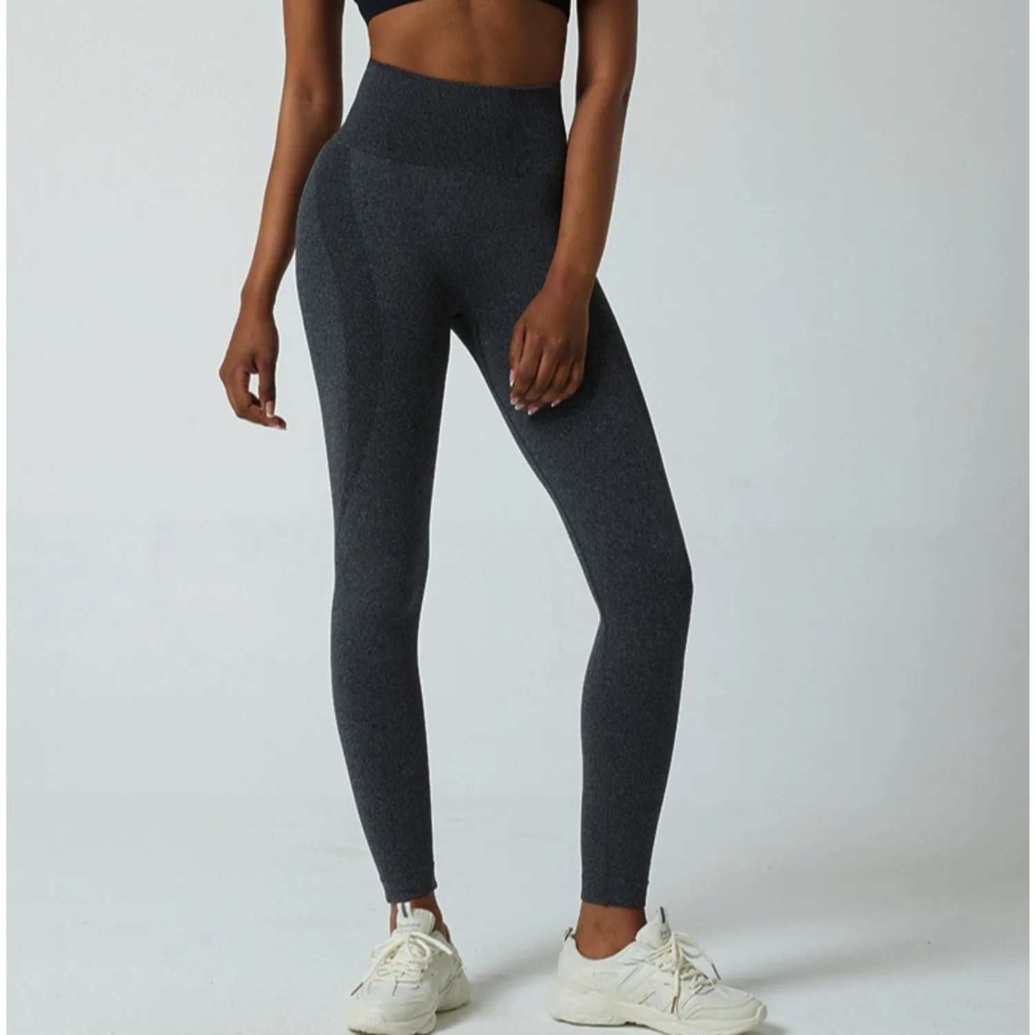 Seamless Women's Knitted Yoga Pants Gym High Waisted Hip Lifting Tight Fitting Sports Pants Exercise Running Fitness Leggings