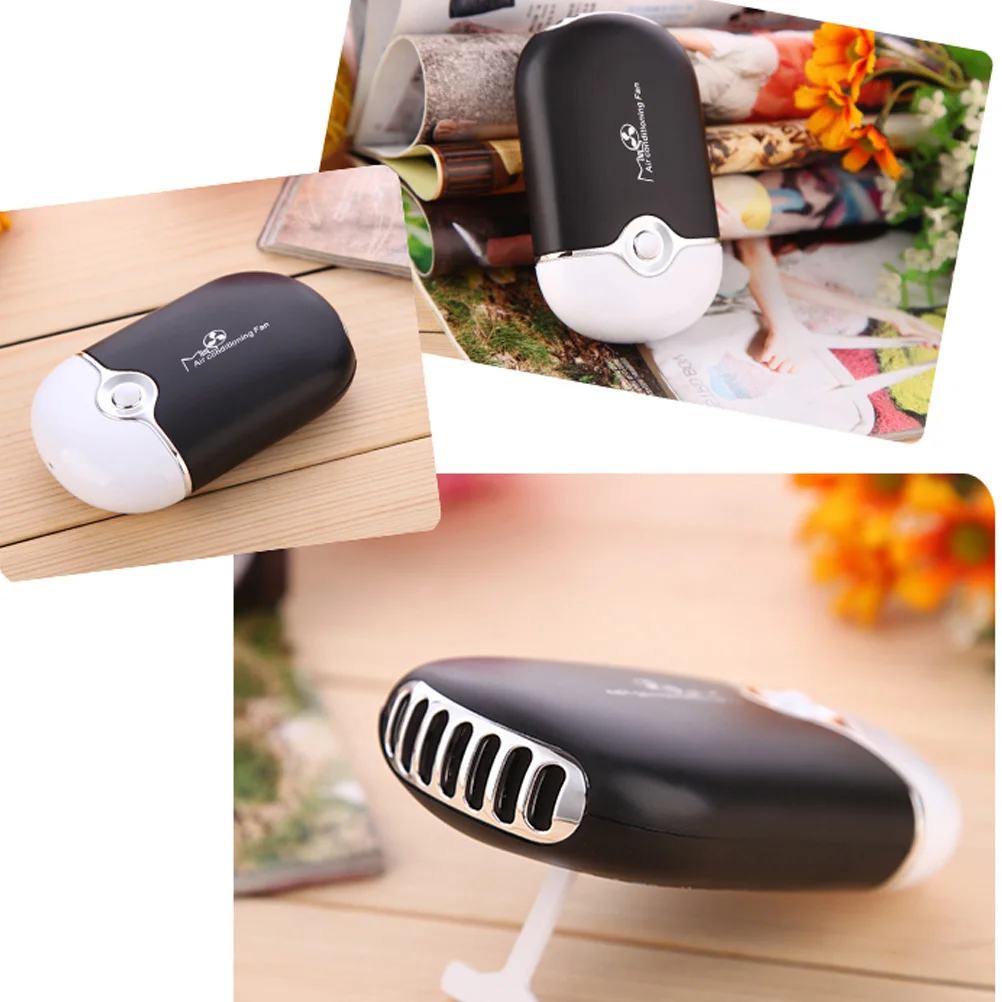 

USB Mini Black Handheld Air Conditioning Fan Durable Safe Quick Dry Fan with for Eyelash Extension