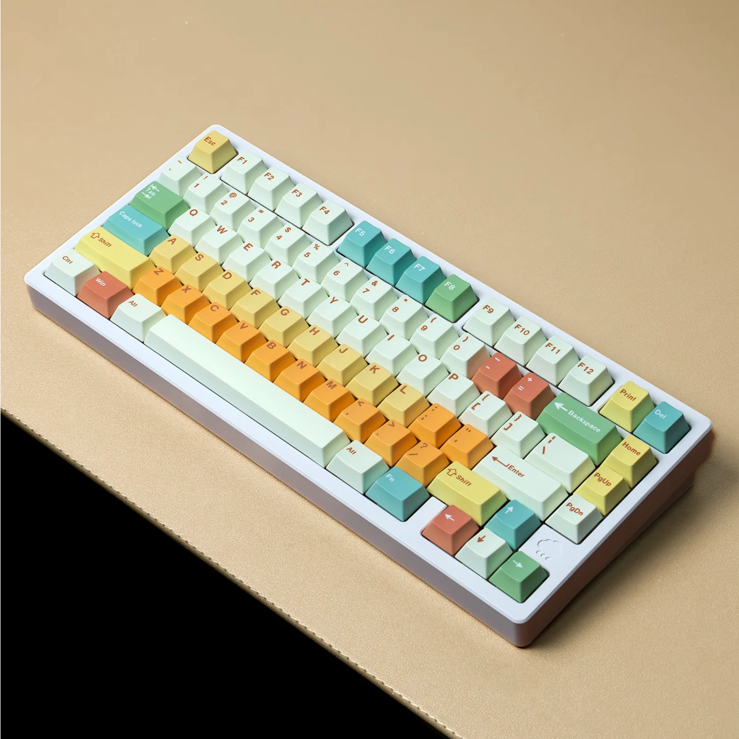 Cherry Keycap PBT Macaron Color Russian French Korean Japanese Keyboard Keychain Compatible with MX Switch Mechanical Keyboard