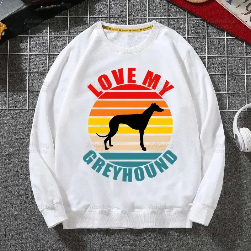 Greyhound Dog Crazy Greyhound Lady Hoodie Sweatshirts Men Women Pullover Harajuku Men\'s Hoodie Streetwear Fashion Clothes
