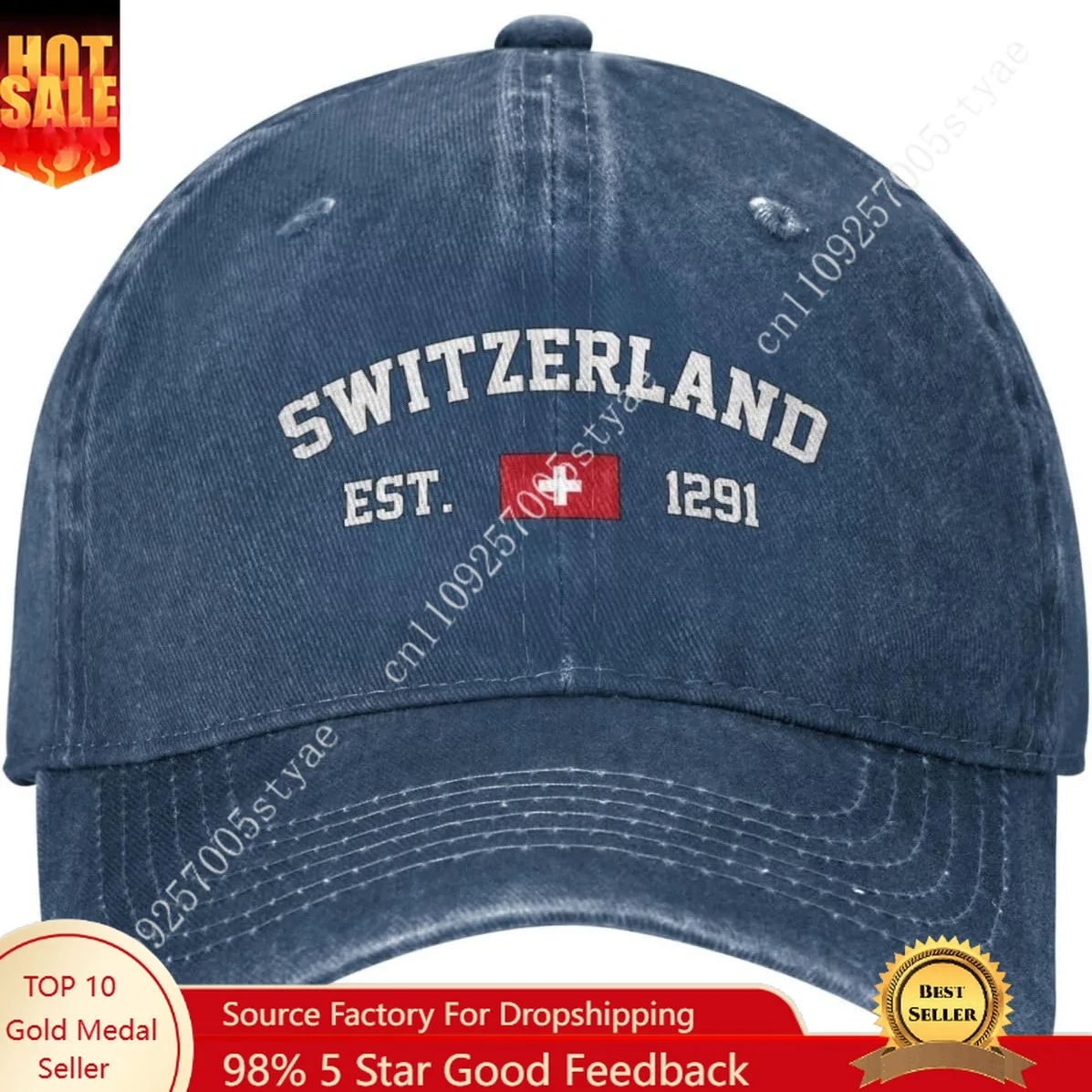 Switzerland Flag Hat Man Woman Baseball Cap