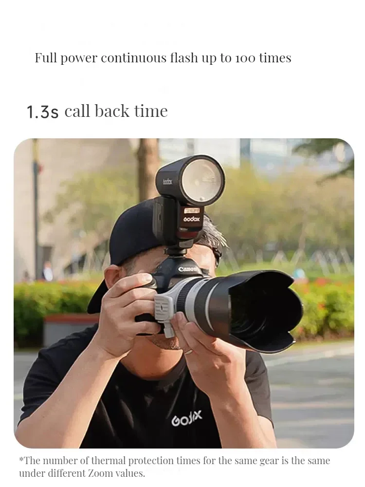 Godox V1 Pro V1Pro TTL Li-ion Round Head Camera Flash Wireless Transmission Speedlite Flash for Canon Nikon Sony Fuji Olympus