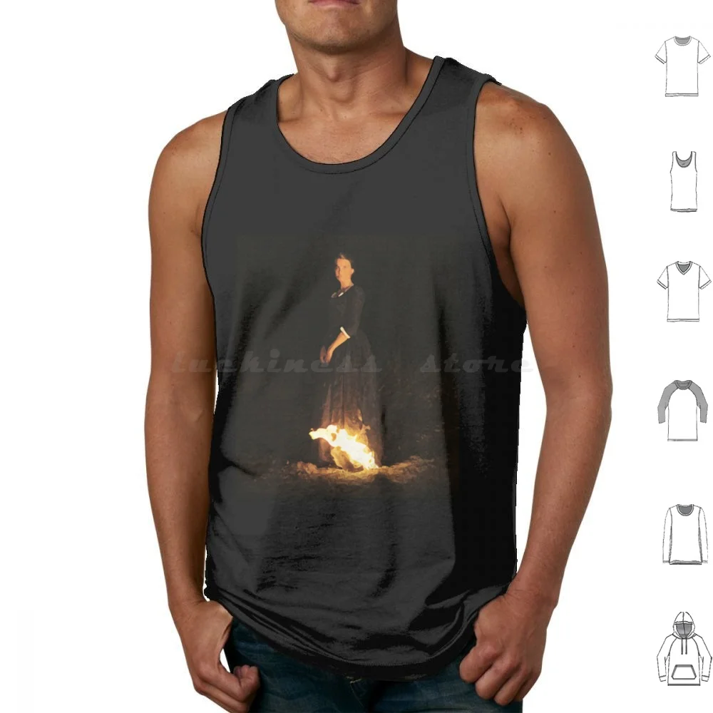 Helo ? Se With Paint Effect-Portrait Of A Lady On Fire Perfect Gift Tank Tops Print Cotton Portrait Of A Lady On Fire