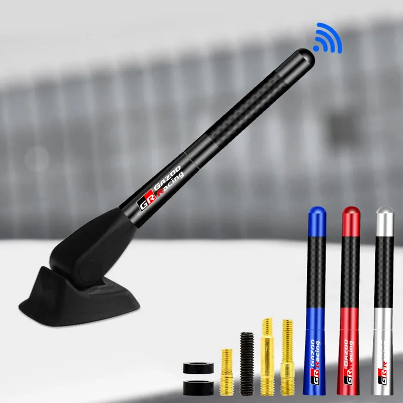 Carbon Fiber Car Roof Radio Aerial Antenna Radio FM/AM Receiving Antenna for Toyota GR Sport Yaris 86 Corolla Hilux Supra C-HR
