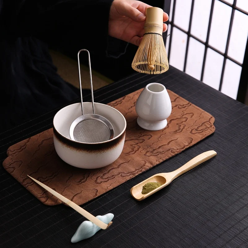 

Japanese-style Matcha Whisk Set 6PCS Tea Making Kit Chasen Bowl Spoon Sieve For Tea Ceremony Gift 2026 new model