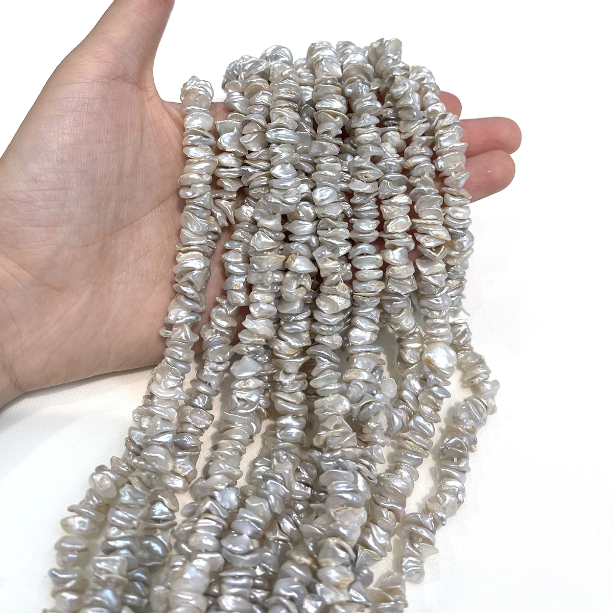 8–9mm Baroque Spacer Beads Natural Freshwater Pearls Semi-finished Through-Hole Beads for Jewelry Making DIY Necklaces Bracelets