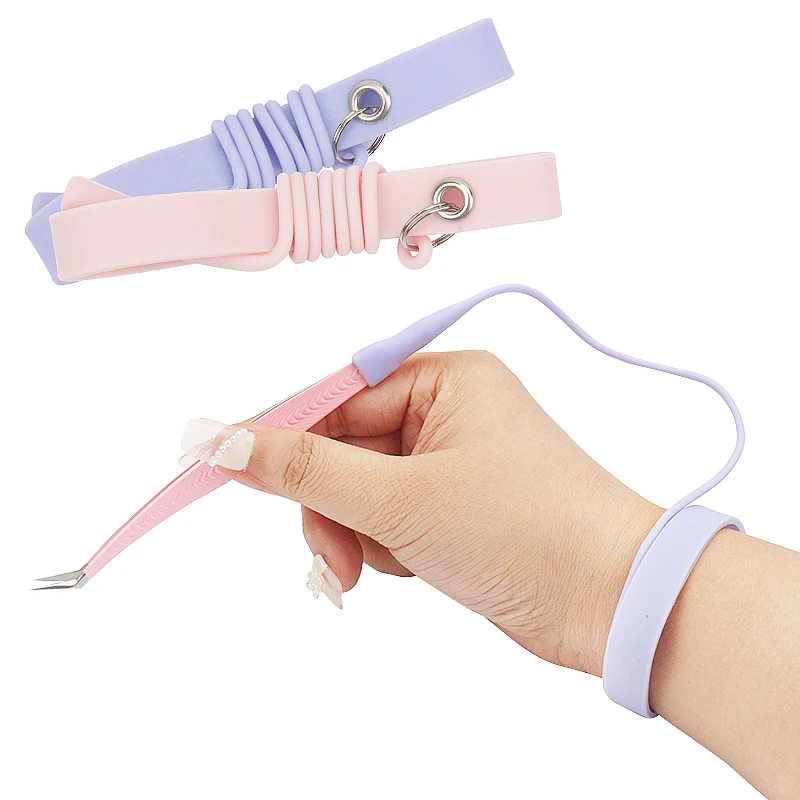 1pcs Silicone Wrist Strap Grafting Eyelash Tweezers Protector Bracelet Wrist Band Auxiliary Makeup Tool Lash Extension Supplies