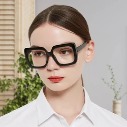 Oversized óculos de leitura retro para mulheres, Big Frame, leitores, Presbiopia Eyewear, óculos de prescrição, Full Frame, + 1.0