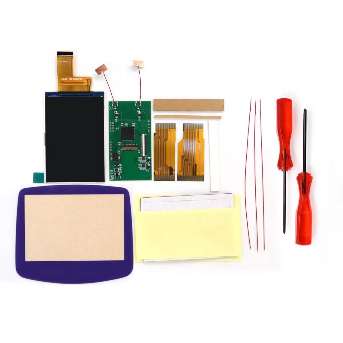 HISPEEDIDO 3.0'' Desaturation IPS LCD V5 Screen For GBA Cut-free shell High Brightness Kit Support Pixel Menu For Gameboy Advanc image 3