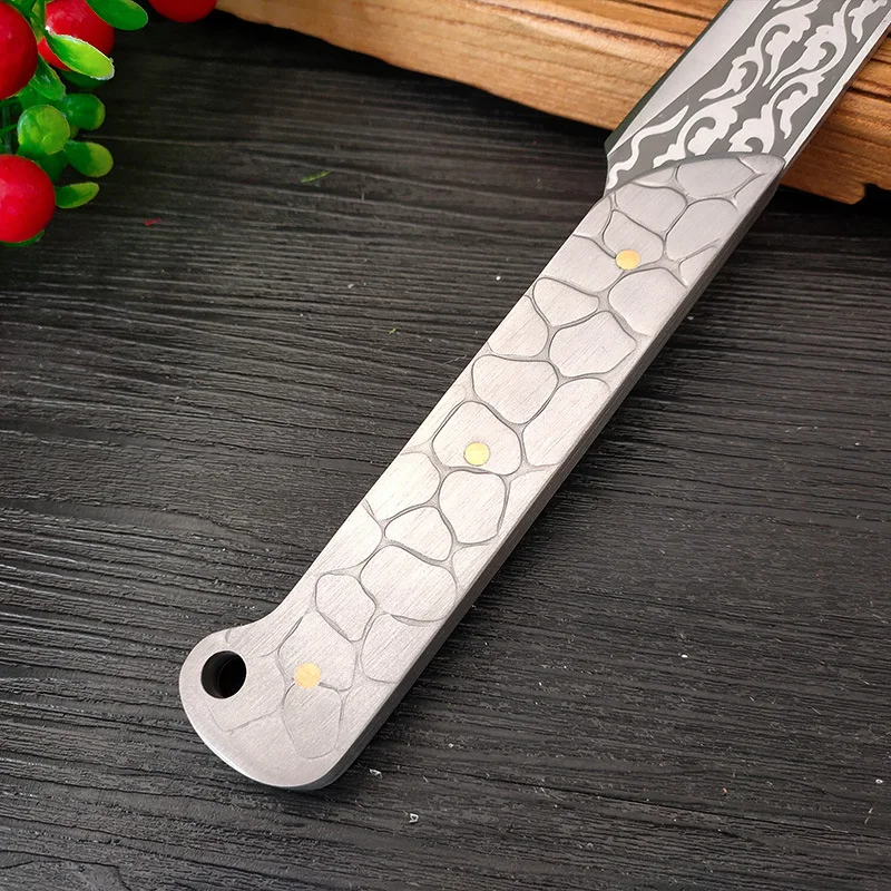 Multifunctional Chef Knife Cleaver Knife Hand Forged Boning KnifeFull Tang High Carbon Steel Kitchen Knife With Knife Covers