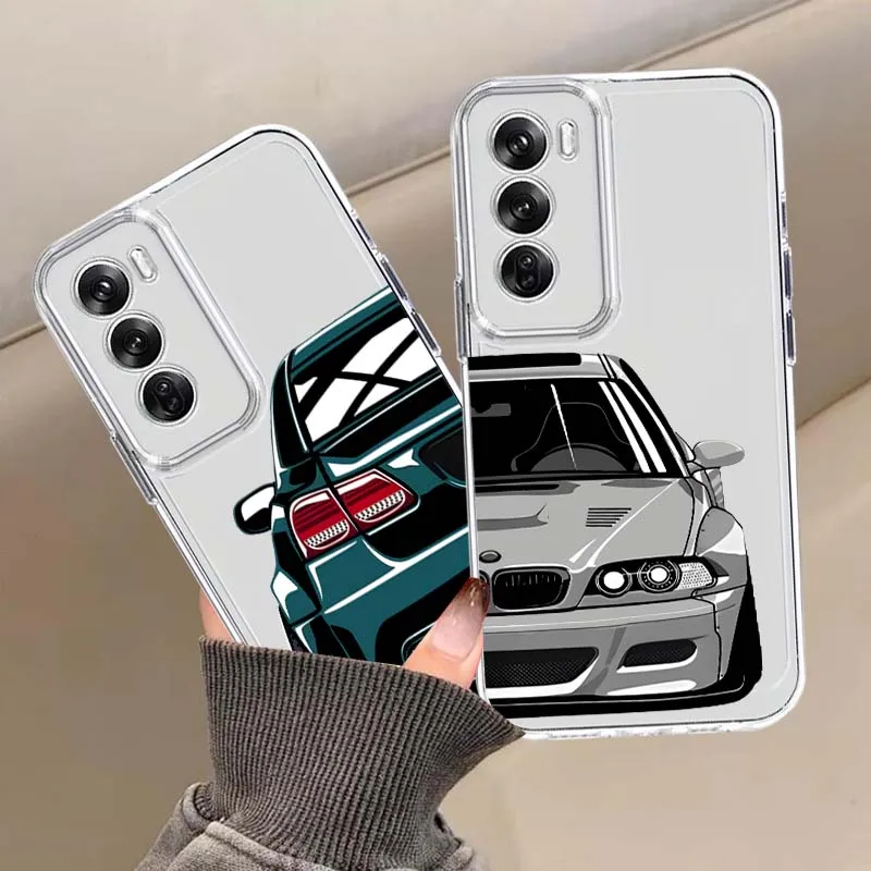 

Anime Car Cool Phone Case For OPPO A11 A16 A55 A56 A57 A72 A52 A73 A74 A54 A76 A78 A58 A98 Pro 5G TPU Transparent