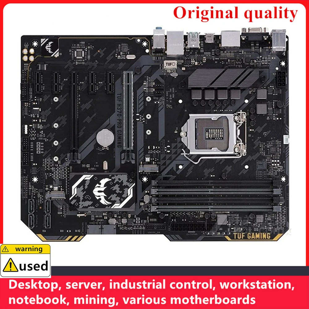 Placas-mãe usadas para TUF H370-PRO Gaming, Desktop Mainboard, LGA 1151, DDR4, 64GB, ATX, Intel H370, M.2, NVME, SATA III, USB 3.0