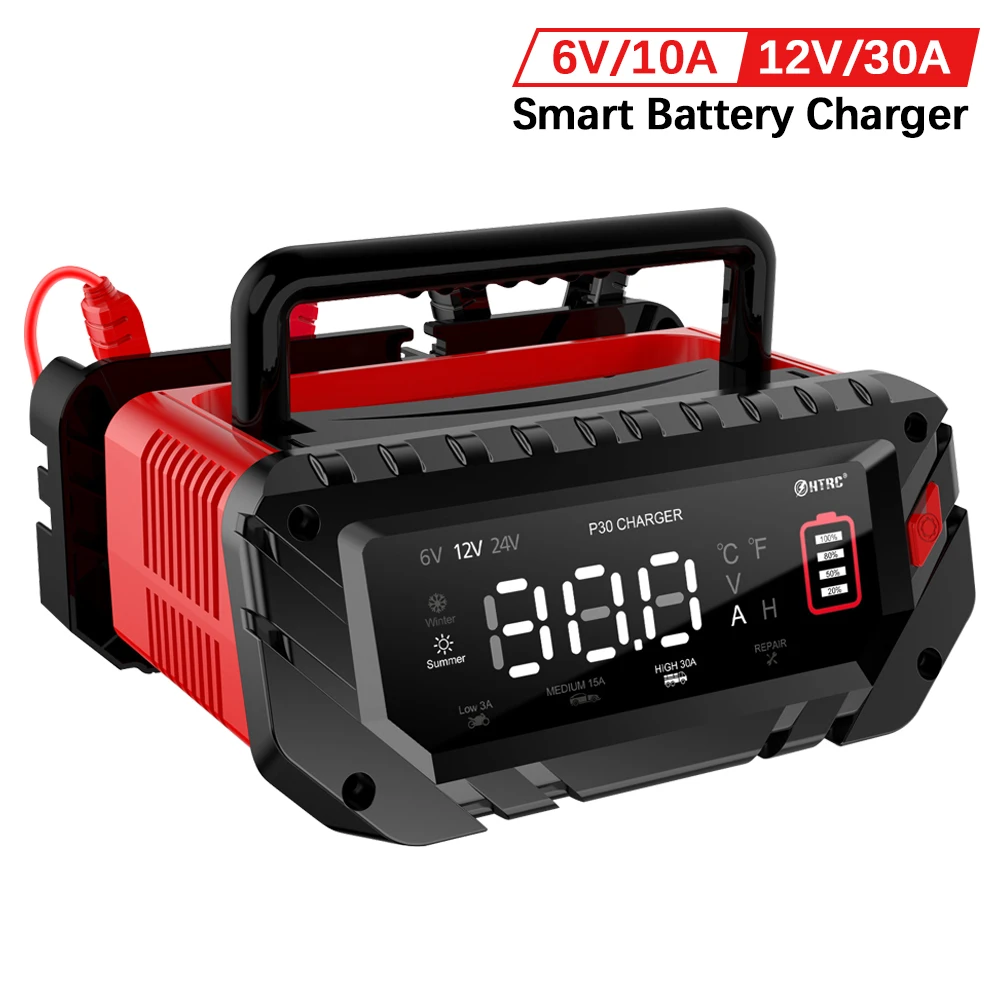 

Protect Quick Charger Car Battery Charger Multiple Protections for Repair Car Maintainer LCD Display Full Automatic 120W 6V/12V