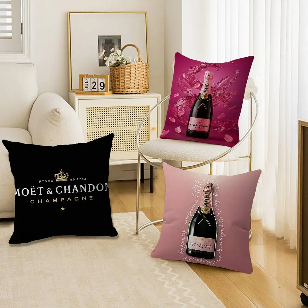 Funda de cojín con diseño de arce de la marca M-Moet C-Chandon, decoración de cosecha de otoño, decoración navideña, funda de almohada