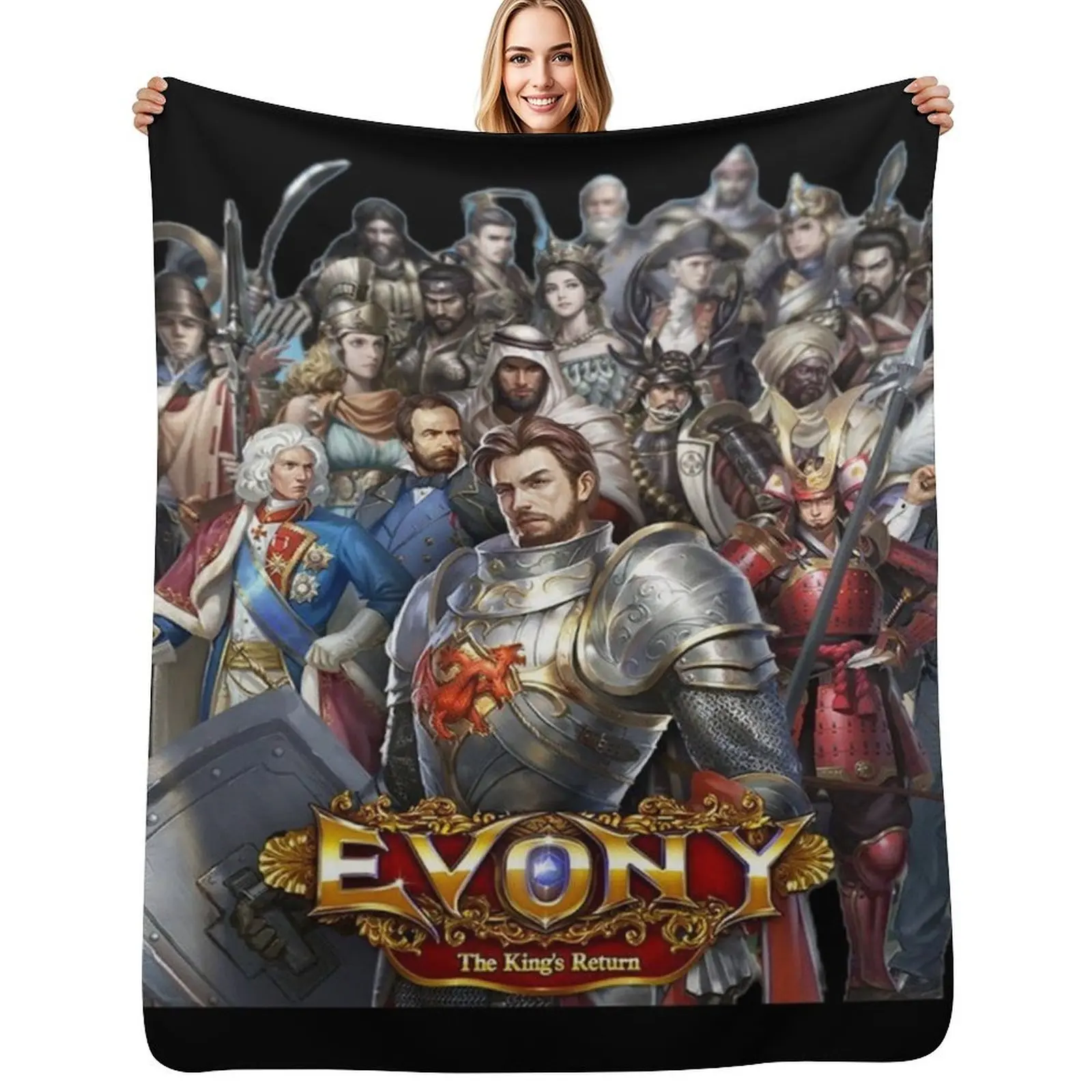 

Evony Throw Blanket Soft Plaid Thins Luxury Designer Hair Blankets