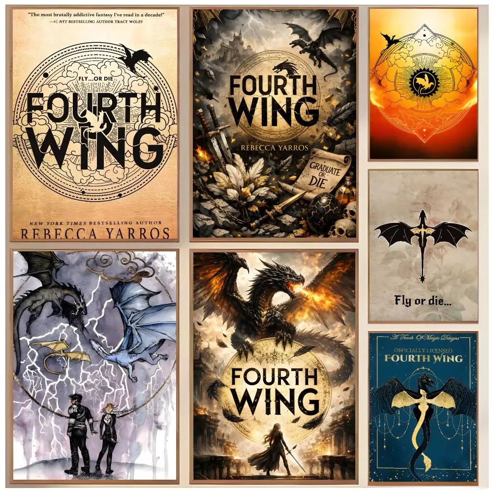 Fantasy Novel F-Fourth Wing Poster  Classic Home Interior Design & Modern Wall Decor Art Collection