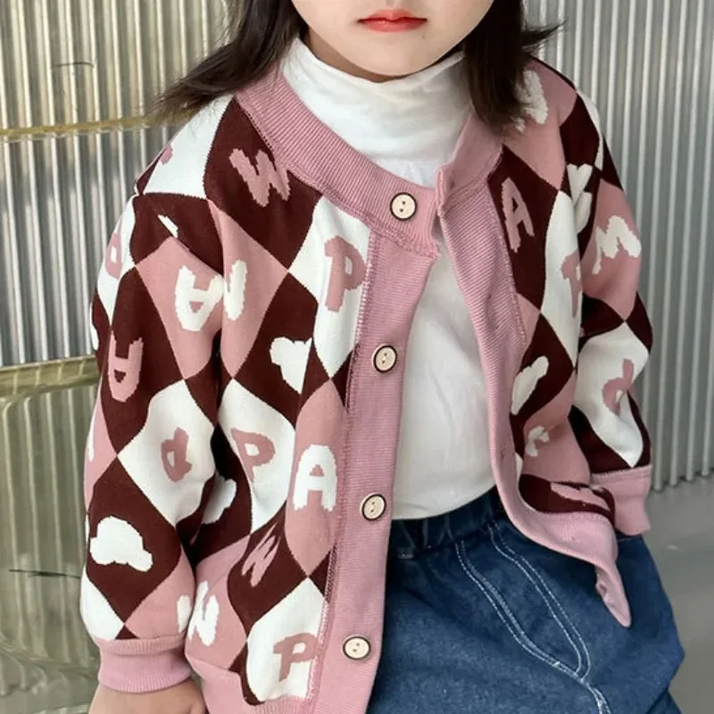 2024 New Autumn Winter Children\'s Coat Knitted Jackets Boys Girls Sweater Warm Cardigans Baby Thickened Outer Sweaters