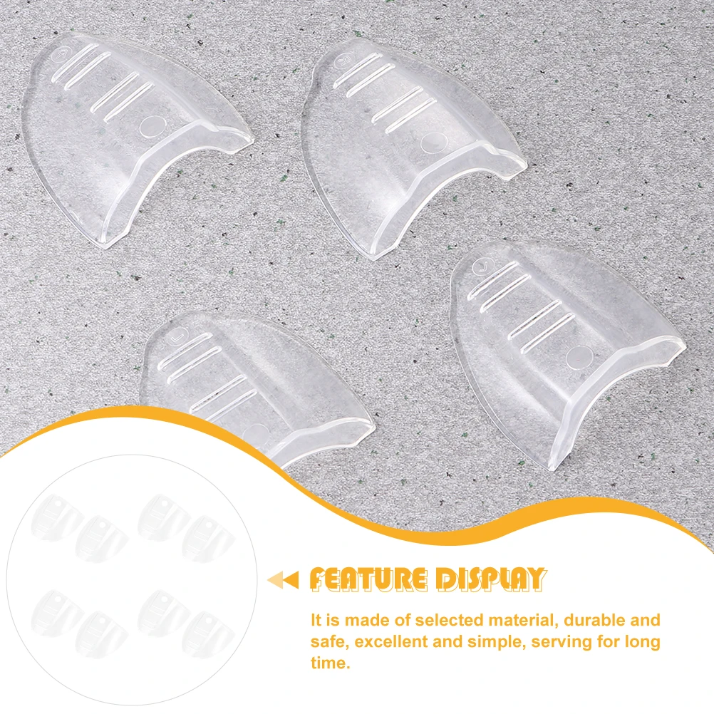 درع جانبي للنظارات مكون من 4 أزواج من واقيات TPU الشفافة وواقي جناح النظارات وإكسسوارات متينة ومريحة وخفيفة الوزن