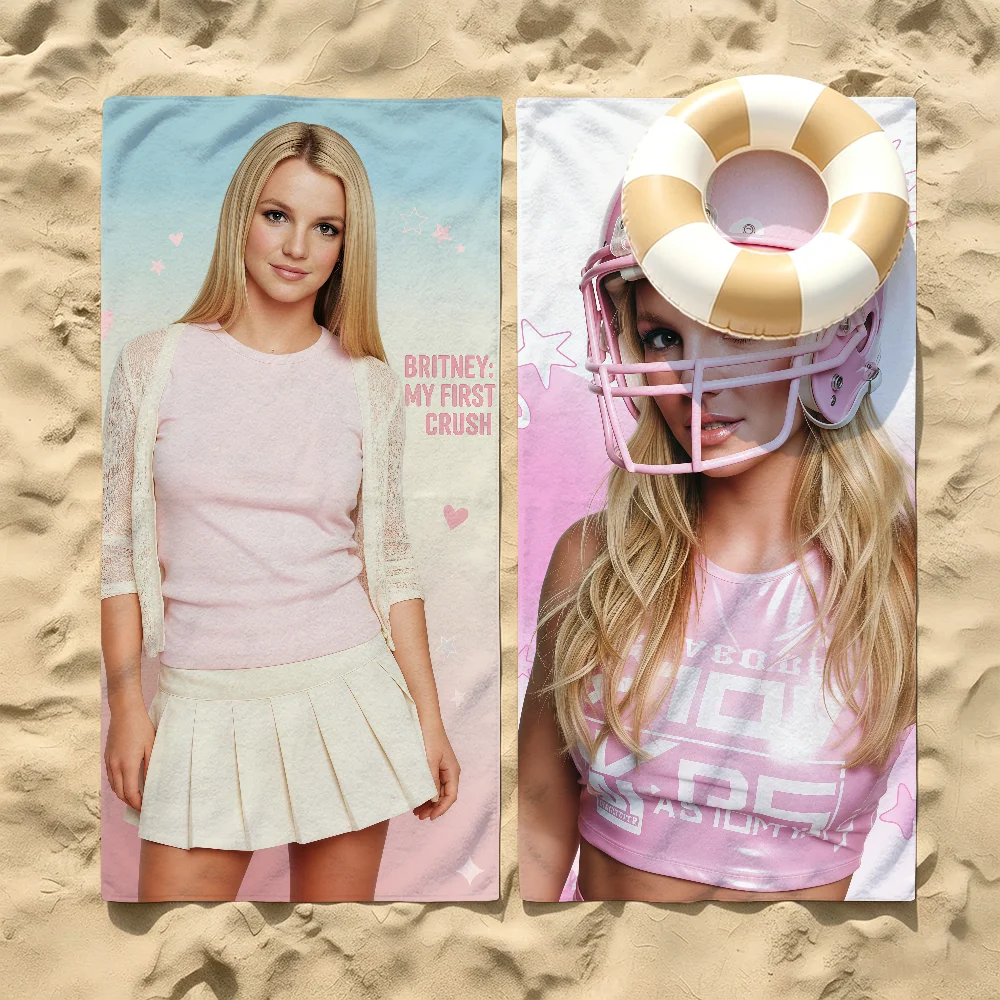 Singer B-Britney Spears Beach Towel For Beaches Yoga Studios Gyms Hot Springs Swimming Pools And Picnics