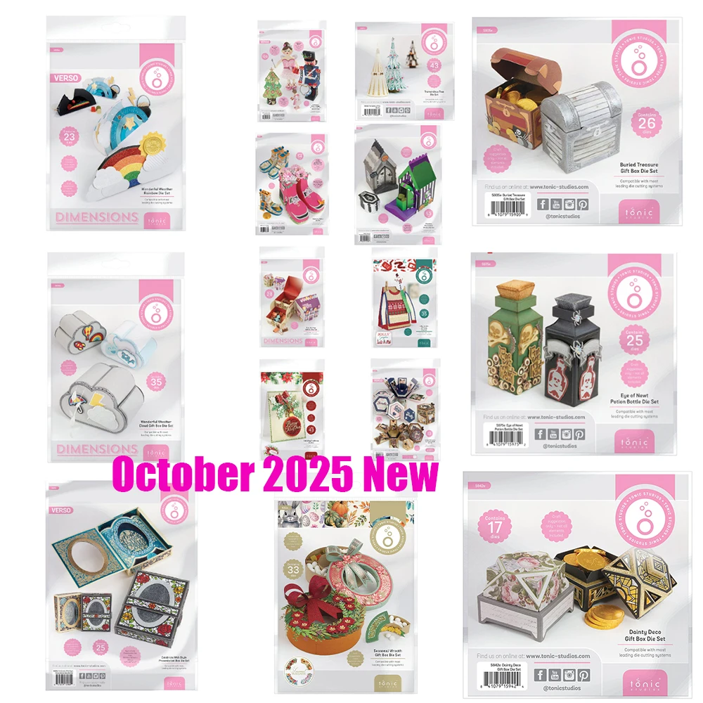 

2025 October New Seasonal Wreath Macabre Mausoleum Metal Cutting Dies for DIY Scrapbook Handmade Photo Album Gift Box Collection