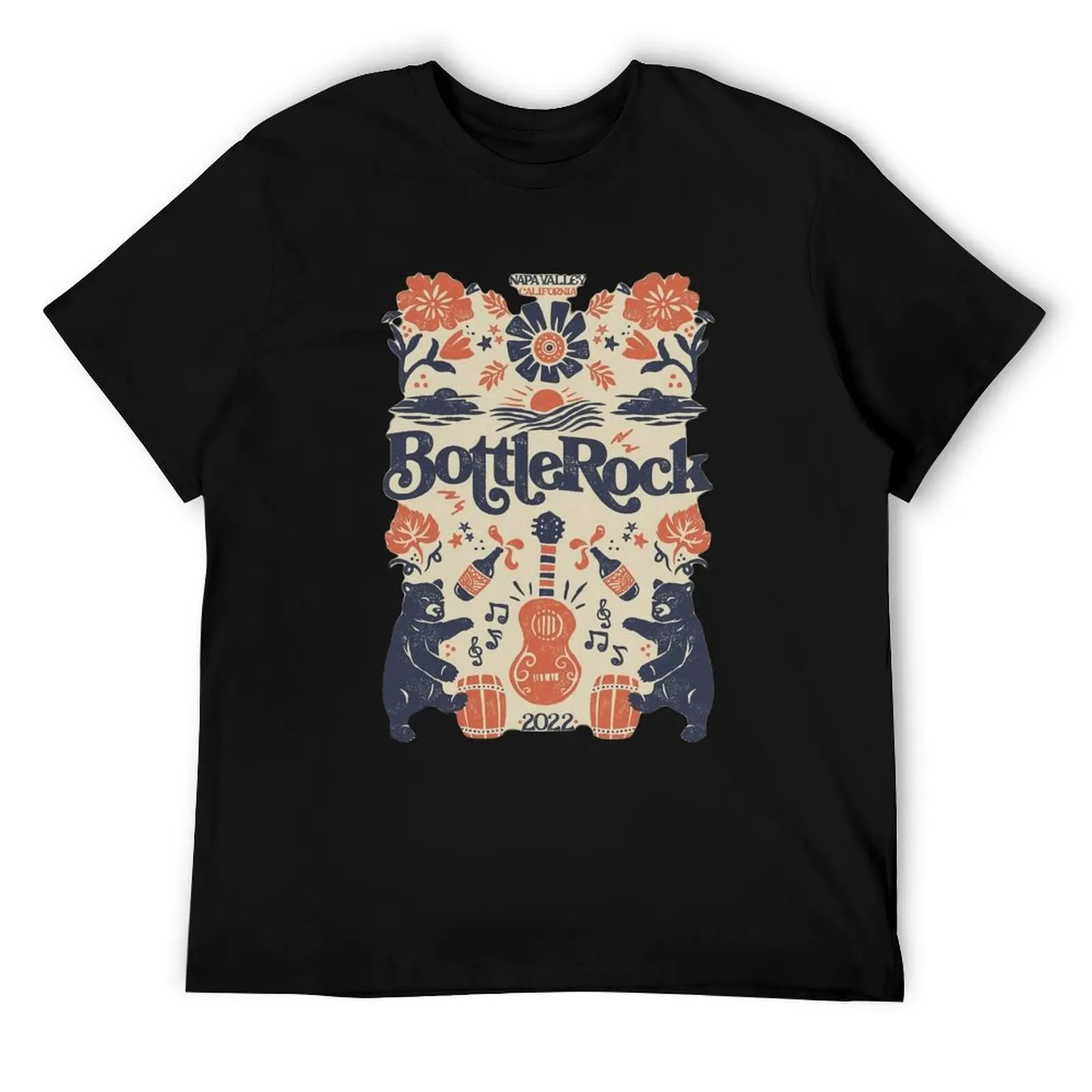

Футболка Bottlerock Festival, мужская футболка из плотного хлопка, мужские футболки для мужчин, мужская дизайнерская футболка
