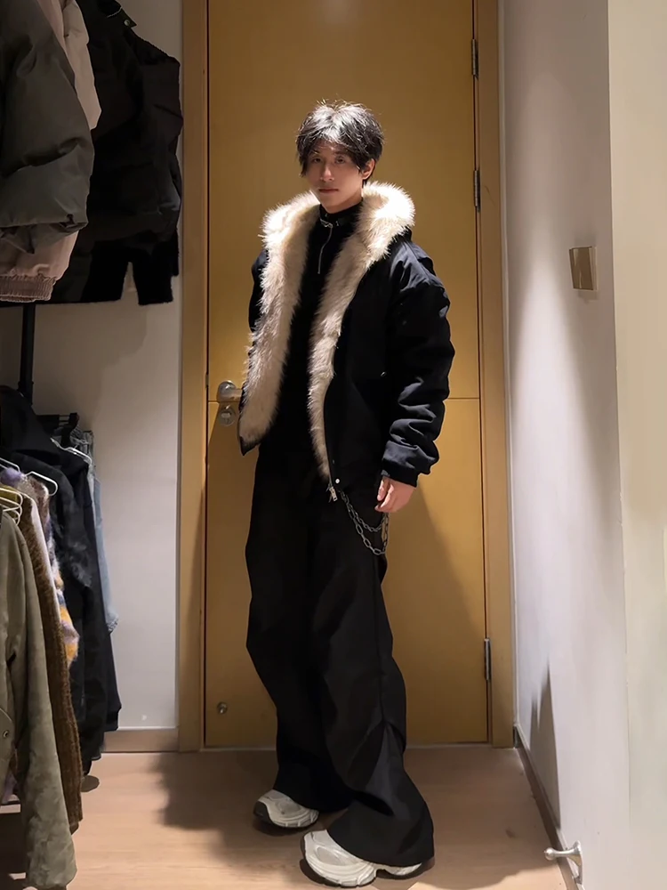 

Мужские брюки Bla American Sle Work Pants для осени и зимы, свободные плиссированные брюки Cleanfit с высокой талией, прямые повседневные брюки