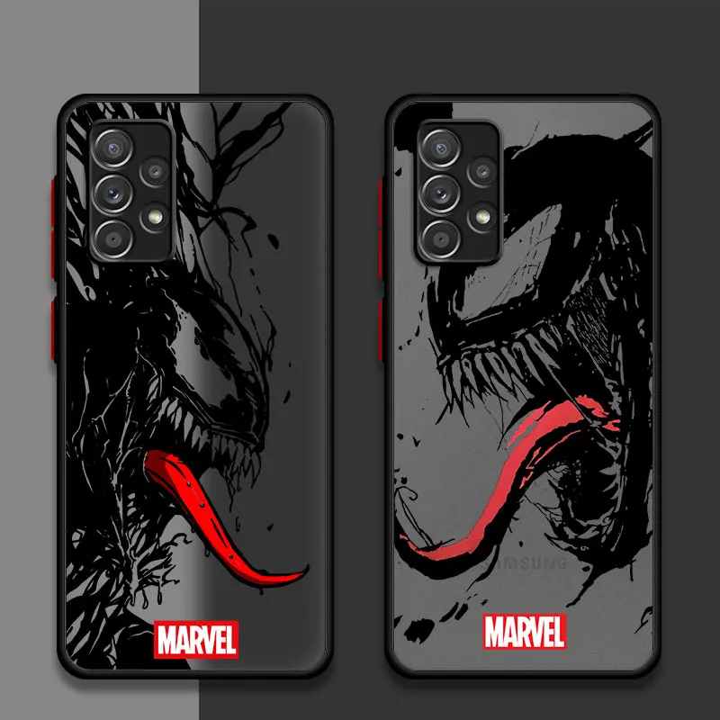 Case for Samsung Galaxy A14 A70 A30 A34 5G A30s A51 A13 A52 A31 A12 A50 A71 4G Shockproof Armor Clear Marvel Venom Soft Cover