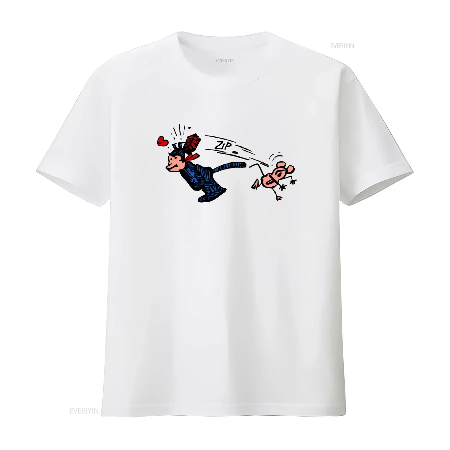 Krazy Kat And Ignatz Classic Comic Strip Cartoon 1913 Retro Vintage Stylish T Shirt for  vintage Washed Casual Comfortable