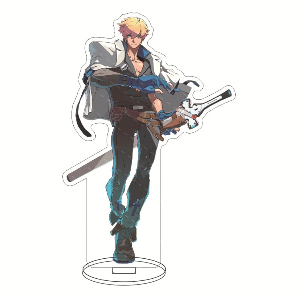 15cm Guilty Gear Anime Figure Bridget Baiken Faust Acrylic Standing Sign Happy Chaos Character Model Desk Decor Keychain Gift