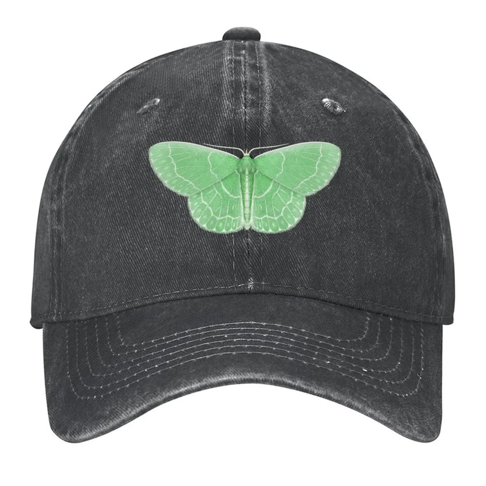 

Wavey-Lined Emerald Moth Painting Baseball Cap Hat Luxury Brand Thermal Visor tea Hat derby hat Luxury Woman Men's
